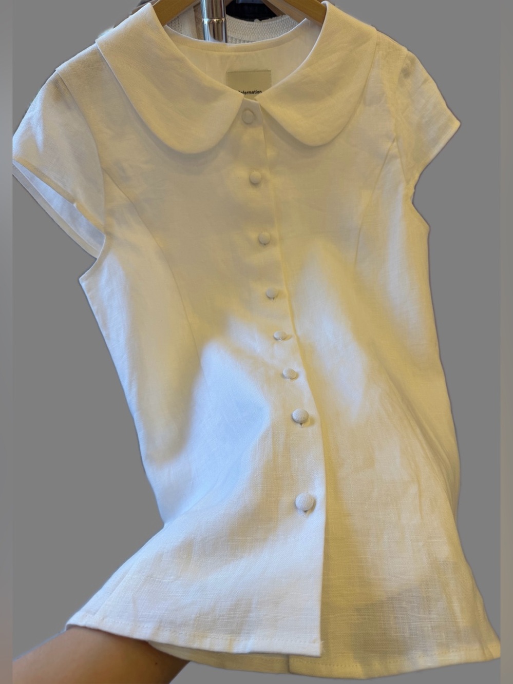 Reformation Molly Linen Shirt - white - Picture 4 of 7
